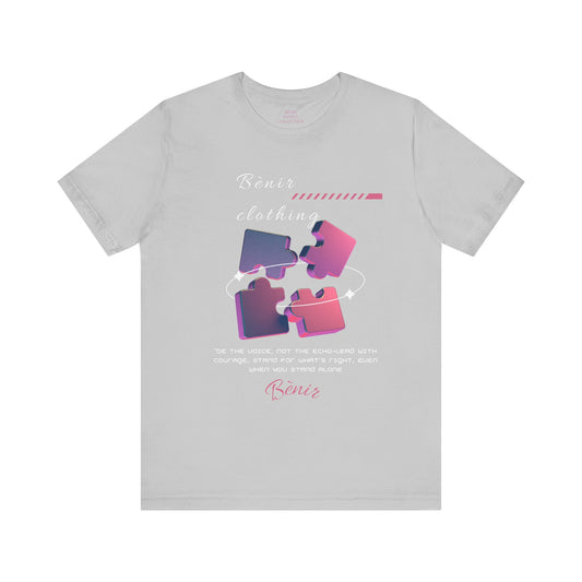 Puzzle Piece Unisex Jersey Tee - Mindful Design for All